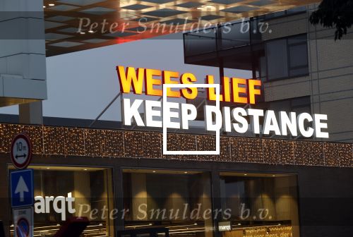 Amsterdam 30 november 2020
Wees lief Keep distance bij gelderlandplein