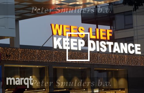 Amsterdam 30 november 2020
Wees lief Keep distance bij gelderlandplein