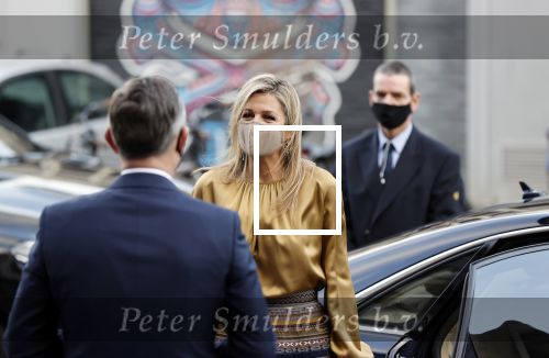 Amsterdam 23 november 2020
Koningin Maxima ( met mondkapje) komt aan bij de uitreiking van de prins Bernhard cultuurprijs