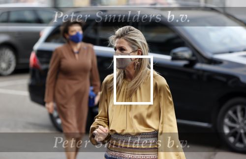 Amsterdam 23 november 2020
Koningin Maxima ( met mondkapje) komt aan bij de uitreiking van de prins Bernhard cultuurprijs