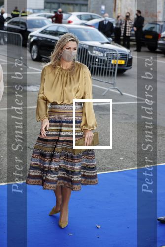 Amsterdam 23 november 2020
Koningin Maxima ( met mondkapje) komt aan bij de uitreiking van de prins Bernhard cultuurprijs