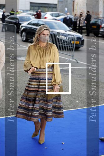 Amsterdam 23 november 2020
Koningin Maxima ( met mondkapje) komt aan bij de uitreiking van de prins Bernhard cultuurprijs