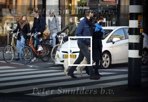 Amsterdam 5 december 2020
Robert ten Brink en zijn vrouw Roos wandelen met hun hond met mondkapjes