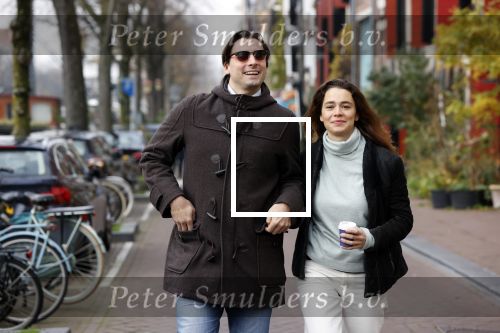 Amsterdam 29 november 2020
Thiery Baudert en zijn vriendin Davide op straat in Amsterdam.