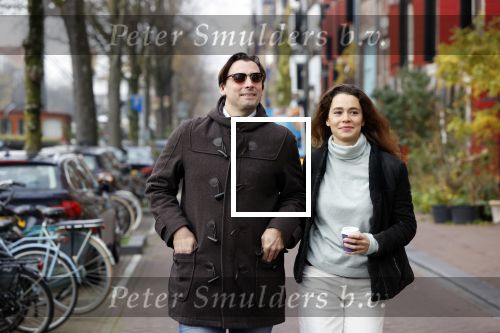 Amsterdam 29 november 2020
Thiery Baudert en zijn vriendin Davide op straat in Amsterdam.