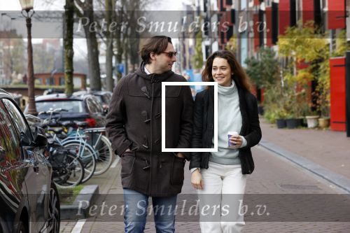 Amsterdam 29 november 2020
Thiery Baudert en zijn vriendin Davide op straat in Amsterdam.