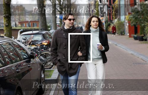 Amsterdam 29 november 2020
Thiery Baudert en zijn vriendin Davide op straat in Amsterdam.
