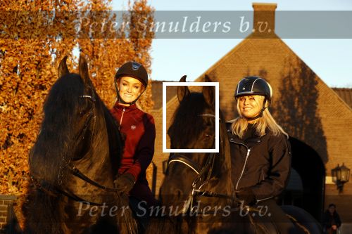 Lunteren 22 november 2021
Presentatie paarden calendar waarvan opbrengst naar het KWF gaat . Bridget Maasland en Samantha Steenwijk krijgen het eerste exemplaar . Ze kopen per paard aanrijden