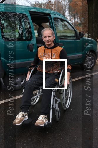Leende, 20 November 2021
Johan Vlemmix in de rolstoel vanwege een volledige kunstknie