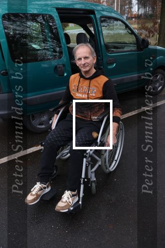 Leende, 20 November 2021
Johan Vlemmix in de rolstoel vanwege een volledige kunstknie