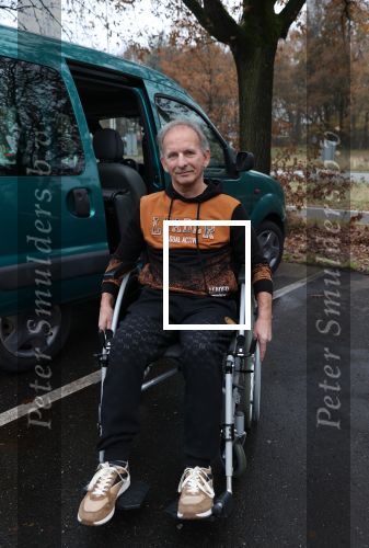 Leende, 20 November 2021
Johan Vlemmix in de rolstoel vanwege een volledige kunstknie