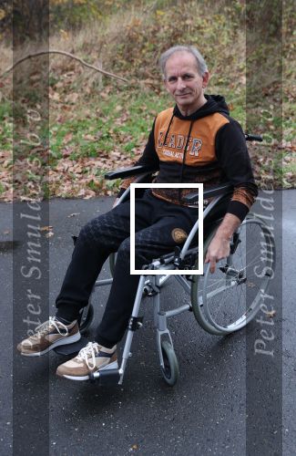 Leende, 20 November 2021
Johan Vlemmix in de rolstoel vanwege een volledige kunstknie