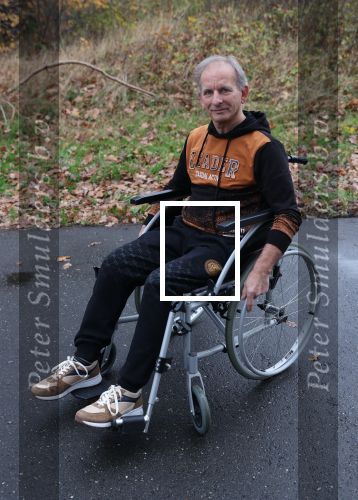 Leende, 20 November 2021
Johan Vlemmix in de rolstoel vanwege een volledige kunstknie