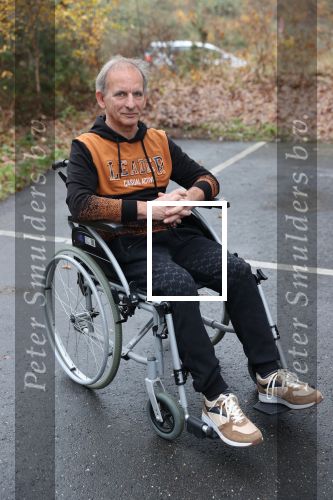Leende, 20 November 2021
Johan Vlemmix in de rolstoel vanwege een volledige kunstknie