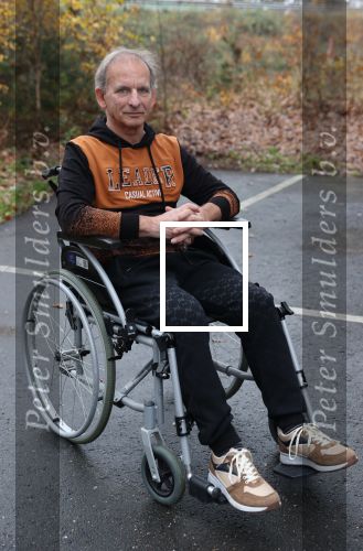 Leende, 20 November 2021
Johan Vlemmix in de rolstoel vanwege een volledige kunstknie