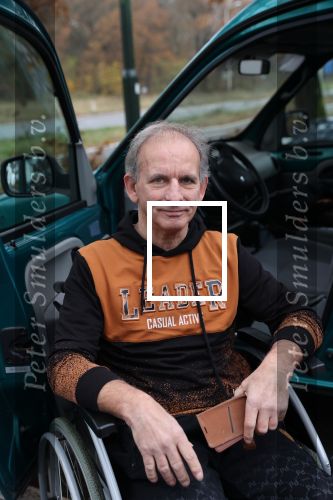 Leende, 20 November 2021
Johan Vlemmix in de rolstoel vanwege een volledige kunstknie