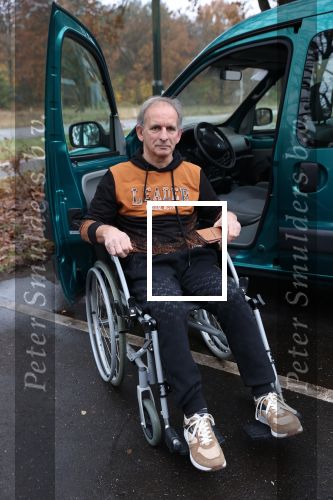 Leende, 20 November 2021
Johan Vlemmix in de rolstoel vanwege een volledige kunstknie