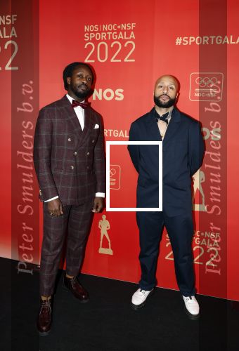 Amsterdam 21 december 2022
Sportman en Sportvrouw van het jaar Gala in AFAS Live. Akwasi met Gianni Grot