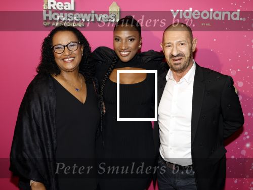 Amsterdam 22 november 2022
Presentatie Real Housewifes of Amsterdam in Hotel Krasnapolsky  van Videoland. Cherry-Ann Person met partner Roland Kahn