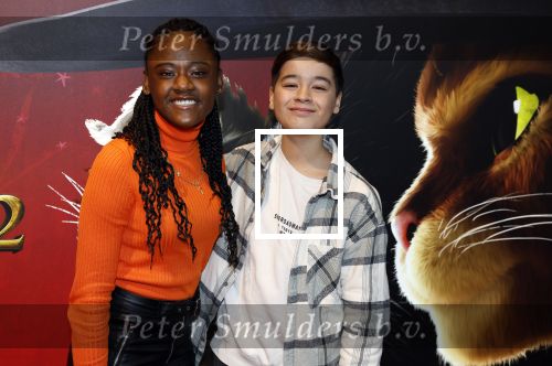 Amsterdam 10 december 2022
Premiere de gelaarsde kat in Pathe Arena .
Daysha Ligeon en Mathijs Stoop