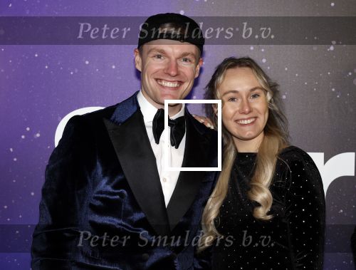 Amsterdam 13 december 2022
YouTube event in Tuschinski. Enzo Knol met vriendin Myron Koops