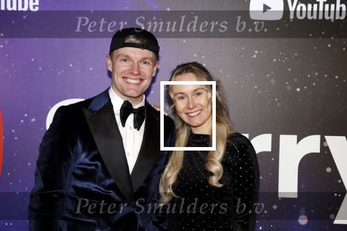 Amsterdam 13 december 2022
YouTube event in Tuschinski. Enzo Knol met vriendin Myron Koops
