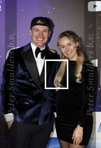 Amsterdam 13 december 2022
YouTube event in Tuschinski. Enzo Knol met vriendin Myron Koops