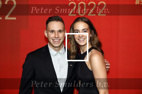 Amsterdam 21 december 2022
Sportman en Sportvrouw van het jaar Gala in AFAS Live. Harrie Lavreysen met zijn vriendin Noor Luijten
