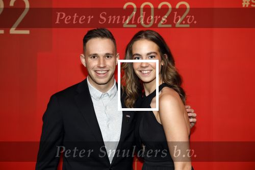 Amsterdam 21 december 2022
Sportman en Sportvrouw van het jaar Gala in AFAS Live. Harrie Lavreysen met zijn vriendin Noor Luijten