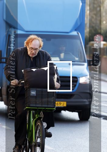 Amsterdam 15  december 2022
Jan Aarntzen op zijn groene fiets in Amsterdam zuid.