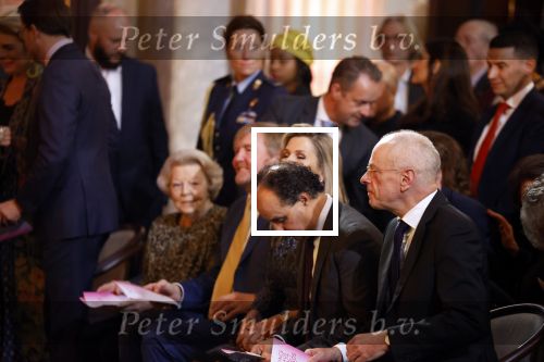 Amsterdam 7 december 2022
Prins Claus prijzen in paleis op de dam . Aanwezig Koning Willem Alexander Koningin Maxima Prinses Beatrix Prins Constantijn en Prinses laurentien.