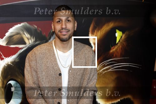 Amsterdam 10 december 2022
Premiere de gelaarsde kat in Pathe Arena . Jody Bernal met zijn vrouw