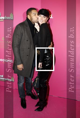 Amsterdam 22 november 2022
Presentatie Real Housewifes of Amsterdam in Hotel Krasnapolsky  van Videoland. Kim Feenstra kwam met haar partner Stanley Tailor en zijn moeder