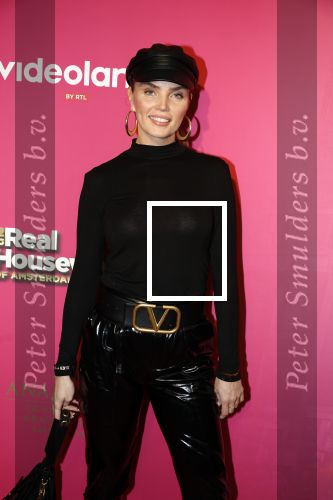 Amsterdam 22 november 2022
Presentatie Real Housewifes of Amsterdam in Hotel Krasnapolsky  van Videoland. Kim Feenstra kwam met haar partner Stanley Tailor en zijn moeder
