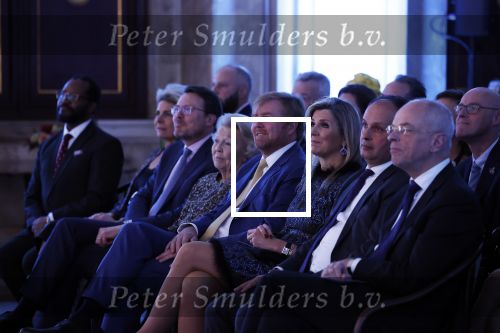 Amsterdam 7 december 2022
Prins Claus prijzen in paleis op de dam . Aanwezig Koning Willem Alexander Koningin Maxima Prinses Beatrix Prins Constantijn en Prinses laurentien.