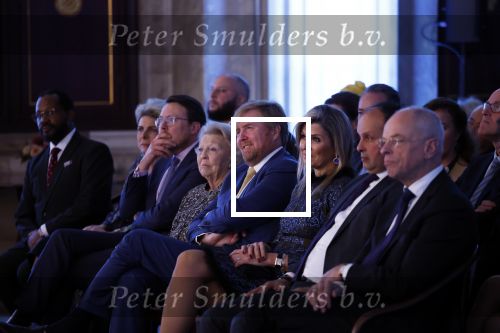 Amsterdam 7 december 2022
Prins Claus prijzen in paleis op de dam . Aanwezig Koning Willem Alexander Koningin Maxima Prinses Beatrix Prins Constantijn en Prinses laurentien.