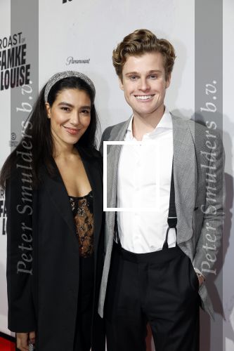 Hilversum 19 december 2022
The roast van Famke Louise in studio 21. Moise Trustfull en haar vriend Kaj v d Voort