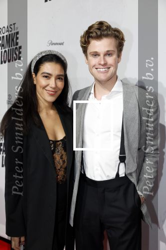Hilversum 19 december 2022
The roast van Famke Louise in studio 21. Moise Trustfull en haar vriend Kaj v d Voort