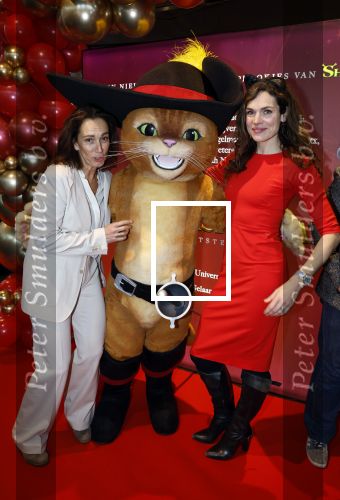 Amsterdam 10 december 2022
Premiere de gelaarsde kat in Pathe Arena .
Monic Hendrickx Anna Drijver en Jon v Eerd