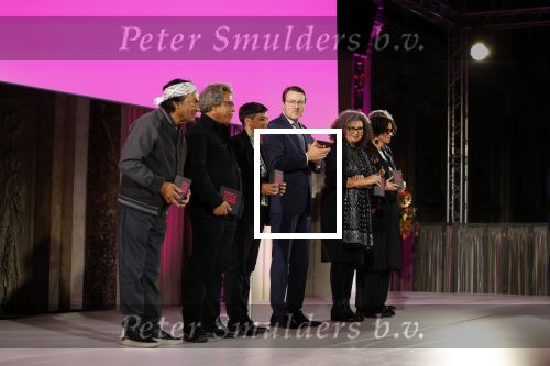 Amsterdam 7 december 2022
Prins Claus prijzen in paleis op de dam . Aanwezig Koning Willem Alexander Koningin Maxima Prinses Beatrix Prins Constantijn en Prinses laurentien.
