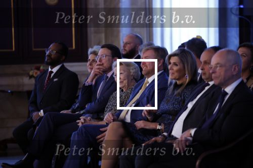 Amsterdam 7 december 2022
Prins Claus prijzen in paleis op de dam . Aanwezig Koning Willem Alexander Koningin Maxima Prinses Beatrix Prins Constantijn en Prinses laurentien.