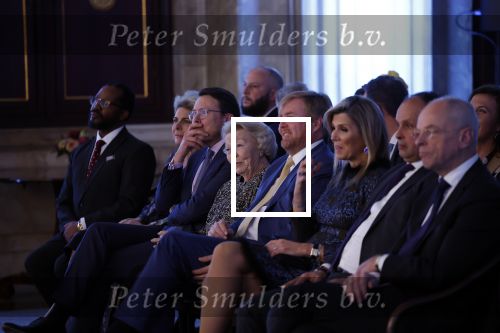 Amsterdam 7 december 2022
Prins Claus prijzen in paleis op de dam . Aanwezig Koning Willem Alexander Koningin Maxima Prinses Beatrix Prins Constantijn en Prinses laurentien.