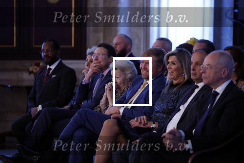 Amsterdam 7 december 2022
Prins Claus prijzen in paleis op de dam . Aanwezig Koning Willem Alexander Koningin Maxima Prinses Beatrix Prins Constantijn en Prinses laurentien.