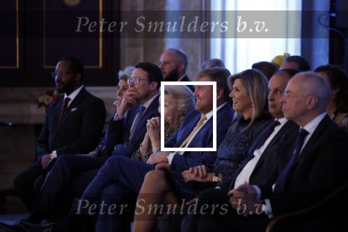 Amsterdam 7 december 2022
Prins Claus prijzen in paleis op de dam . Aanwezig Koning Willem Alexander Koningin Maxima Prinses Beatrix Prins Constantijn en Prinses laurentien.