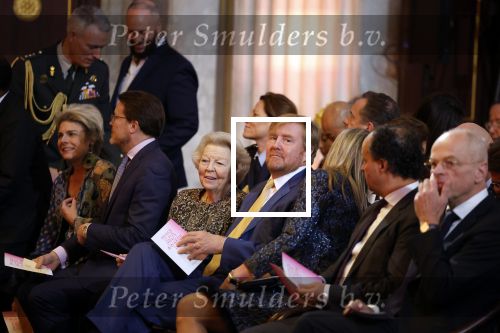 Amsterdam 7 december 2022
Prins Claus prijzen in paleis op de dam . Aanwezig Koning Willem Alexander Koningin Maxima Prinses Beatrix Prins Constantijn en Prinses laurentien.