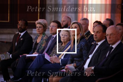Amsterdam 7 december 2022
Prins Claus prijzen in paleis op de dam . Aanwezig Koning Willem Alexander Koningin Maxima Prinses Beatrix Prins Constantijn en Prinses laurentien.