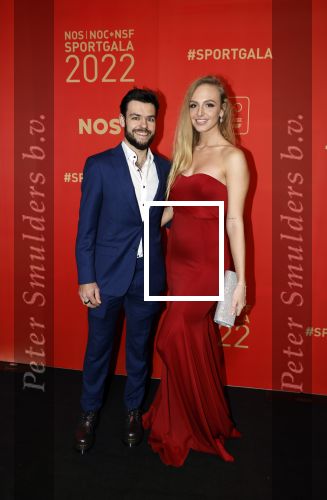 Amsterdam 21 december 2022
Sportman en Sportvrouw van het jaar Gala in AFAS Live. Sjinkie Knegt met zijn vriendin Chantal