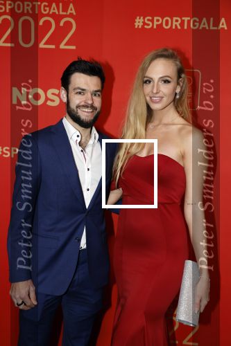 Amsterdam 21 december 2022
Sportman en Sportvrouw van het jaar Gala in AFAS Live. Sjinkie Knegt met zijn vriendin Chantal