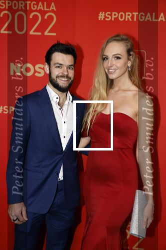 Amsterdam 21 december 2022
Sportman en Sportvrouw van het jaar Gala in AFAS Live. Sjinkie Knegt met zijn vriendin Chantal