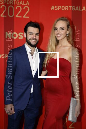 Amsterdam 21 december 2022
Sportman en Sportvrouw van het jaar Gala in AFAS Live. Sjinkie Knegt met zijn vriendin Chantal